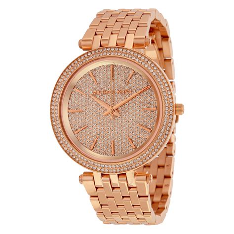 michael kors darci pavé rose gold watch|michael kors watch bands.